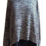 Larry Levine Black & Gray Lightweight Sweater/Blouse with sheer panel back Photo 0