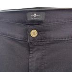 7FAMK The Ankle Skinny Black Jeans Gold Chain Trim Size 33 Photo 2