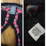 Charlotte Russe Size Medium Black Sheer Embroidered Strappy Tank Top Open Back Photo 2