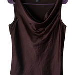 American Living Womens Brown Sleeveless Cowl Neck Blouse Top Dark Red Whimsigoth Photo 0