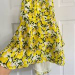 Parker  lemon halter ruffle top with open back size medium Photo 2