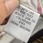 Habitat  Button Down Shirt Colorful Stripe 3/4‎ Sleeve Pockets White L Photo 4