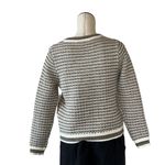 Nanette Lepore NWT  Cardigan Camel / Cream  Cozy  Boucle Tweed Cardigan Jacket S Photo 4