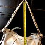 B. MAKOWSKY Ivory White Leather Hobo Bag with Ocelot Leopard Print Lining Photo 6