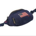 Ralph Lauren Polo  Fanny Pack Waist Pack Navy Blue US Flag Patch 3 Pocket - NWT Photo 4