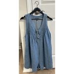 Steve Madden Mick Pintuck Denim Romper in Moon Shadow Size X-Small Photo 5
