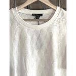 Diane Gilman NWT DG2 by Top Sz 1X White Textured Flutter Sleeve Preppy Photo 1