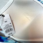Shade & Shore White & Blue Tie-Dye Crochet Light Lift Bikini Top Size 36D New! Photo 9