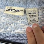 Cherokee Vintage  Blue Snowflake Fair Isle Cardigan Sweater Size 14W/16W Photo 4