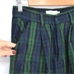 The Tiny Big Sister High Waist Blackwatch Plaid Trouser Pants Green Blue 36 US 4 Photo 2