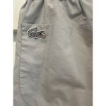 Lacoste Vintage preppy  Sport Shorts Gray Elastic Pocket Logo women's Size 6 Photo 3