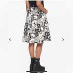 Thorn & Fable Gothic Patchwork MIDI Skirt Small Skull Raven Design Black Photo 14