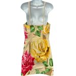 Y2K Pink Yellow Tan Floral Rhinestone Sleeveless Mini Dress 44 / M Angelo Marani Size M Photo 4