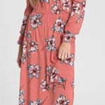 Billabong  Floral Off The Shoulder Maxi Dress Gauze Women’s Small Photo 0