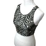 Emily Hsu Zebra Print Crop Top Women’s Small Crisscross Back Activewear Yoga Photo 3