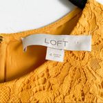 Loft Mustard Yellow Lace Short Sleeve Dress Photo 1