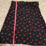 Brandy Melville  Floral Black Red Clare Mini Skirt Photo 2