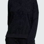 Rails Revolve  Marlo Black Fleck Leopard Pullover Cotton Side Zip LS Sweatshirt S Photo 0