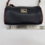Dooney & Bourke Dillen Mini Barrel Black Leather Small Handbag Brown Strap NWOT Photo 10