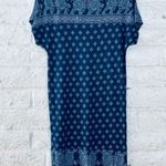 Lucky Brand shift dress womens M short sleeve blue rayon spring summer Photo 3