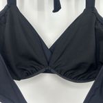White House | Black Market NEW WHBM  Bikini Top Black Halter Underwire Size XL Photo 5