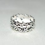 Source Unknown NWOT Art Deco Web Daisy Filigree Silver Tone Metal Size 7 Casual Y2K Trendy Ring Photo 1