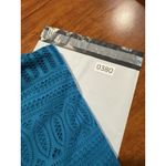 Dana Buchman Teal Lace Overlay Knit Top XL Short Sleeve Crew Neck Shirt Career Photo 9