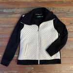 Ralph Lauren Lauren  Black & Winter Cream Quilted Fleece Jacket -Size XS 💛🎀 Photo 7