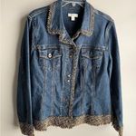 Coldwater Creek Y2K Feel Jean Jacket with Tweed Trim Size 18 Photo 0
