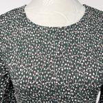 French Connection  Floral Smocked Mini Dress Puff Sleeve Green XS Photo 3