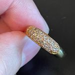 Cute Austrian crystal gold plated ring size 7.5 Photo 6