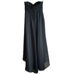 Eden Bridesmaid black strapless high low dress Size 4 Photo 2