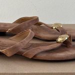 Madewell The Mila Organic Hardware Thong Slide Sandal in Aged Cognac, Size 8 Photo 2