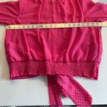 Cliche Bright Pink Ground White Dot Top Women’s Med Elastic Waist/Wrists Tie Photo 10