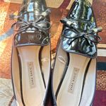 ZARA  Women Basic black patent leather loafers with tassel details Photo 3
