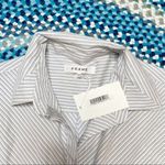 frame denim Frame Stripe Wrap Dress Long Sleeve T Shirt Dress Front Buttons sz Small NWT Photo 7