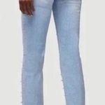 frame denim Frame Le High Straight | Pearl Accent Embellished stretch jeans | 27 | Fray crop Photo 1
