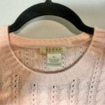 Kenar  Cashmere Light Pink Cable Knit Sweater Scoop Crew Neck Size XL Soft Photo 4