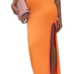 SheIn Colorblock Side Split Sleeveless Dress With Contrast Trim in Orange, Size M​​ Photo 0