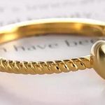 Dainty Heart Ring Dipped In Gold... Gold Photo 2