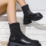 SheIn Women Minimalist Slip-On Sock Boots Size 8 (New with tag) Photo 4