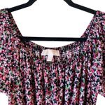 Michael Kors  Floral off shoulder cinch tie waist ruffle flare bell sleeve dress Photo 7