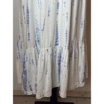 Rails Dress Women Medium Blue White Cloud Tie Dye Linen Blend Delilah Midi Photo 7