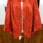 Roz & Ali  Rust Military Style Faux Suede Blazer! Photo 2