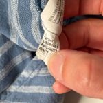 The Nines By‎ Hatch Maternity Jumpsuit Blue Linen Cotton Blend L Striped V Neck Size L Photo 5