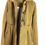 3 Doves Mustard Yellow Fleece Lined Boho Cottagecore Button Jacket Coat M Size M Photo 13
