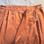 Anthropologie By  Linen Maxi Wrap Skirt in Rust Womens Size 22🧡 Photo 8