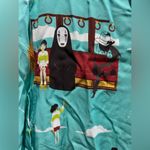 Her Universe Studio Ghibli Spirited Away Chihiro and No-Face Scenic Teal Woven Button-Up Photo 4