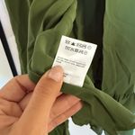 Reformation Galena Long Sleeve Dress in Olive Photo 15