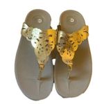 Irsoe womens gold eyelet sandals summer T Photo 0
